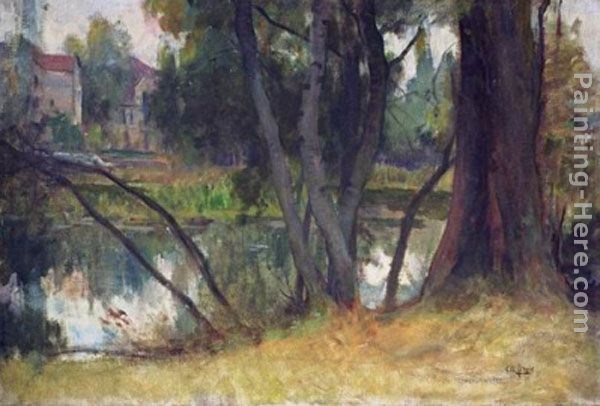 Charles Amable Lenoir Paysage pres de sa maison de Fouras